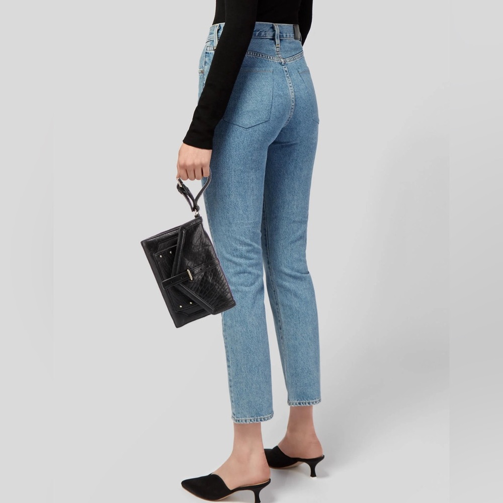 Tory Burch Black Leather Clutch Bag